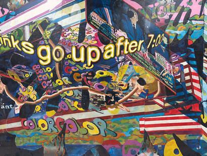 Milly Skellington, I want to be your tyrant (drinks go up after 7), 2018 - 2022. Courtesy of Guerrero Gallery GGLA