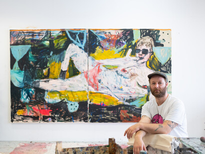 Georg Óskar in his Studio, Oslo, Norway, Portrait. Courtesy JD Malat Gallery