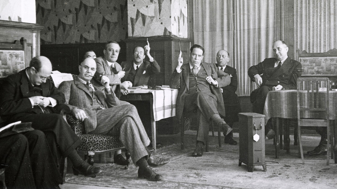 Miembros de La Sociedad Mont Pelerin en su primer encuentro de 1947