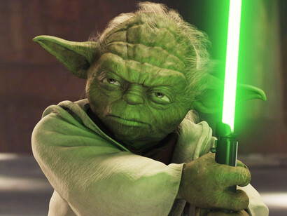 Yoda digital en una película de la segunda trilogía