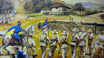 Recreación pictórica de la Batalla de Santa Rosa, atribuida a Toribio Jerez