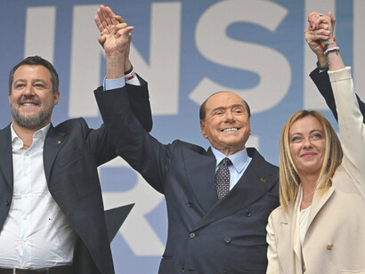 Matteo Salvini, Silvio Berlusconi y Giorgia Meloni