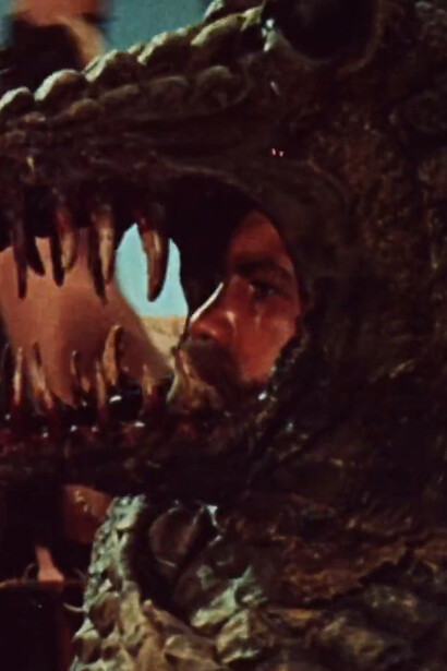 Fotograma de la película "Cuando los dinosaurios dominaban la tierra", dirigida por Val Guest, 1970