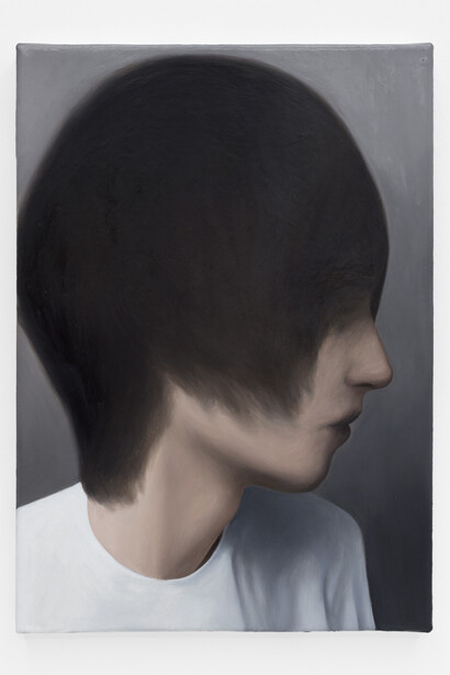 Arthur Marie, Portrait of A Young Man #2, 2023, oil on canvas, 13.8x9.8 inches. Courtesy the artist and Queer Thoughts Gallery