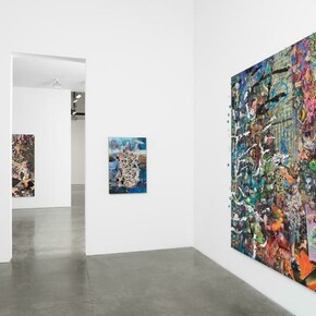 Elliott Hundley. Dust Over Everything, exhibition view. Courtesy of Andrea Rosen Gallery 