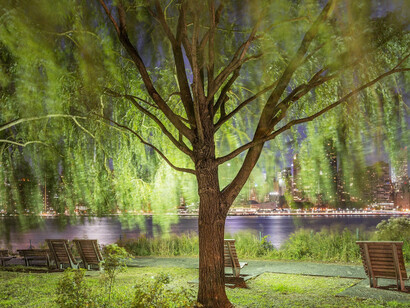 David S. Allee, Wind Along the River, 2016. Courtesy of Morgan Lehman Gallery