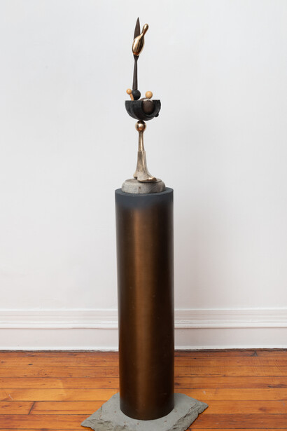 Tyrone Mitchell, To Dance for a Sock (detail), 2024.
Bronze, wood, steel, and wire,
Dimensions variable. Courtesy of the artist and Welancora Gallery