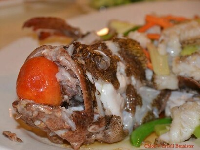 Fish cooked in a restaurant in Hong Kong