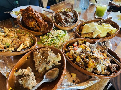 The amazingly abundant dishes available at the restaurant