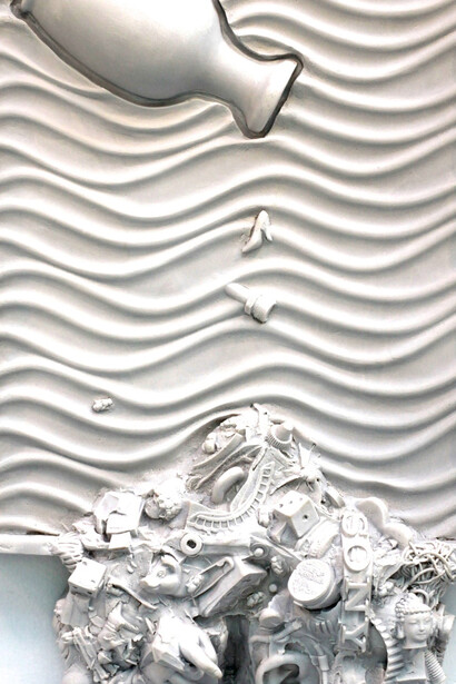 Bob Clyatt Sculpture. Cscape #50, Flowing Vase L