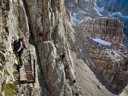 Les Dolomites. Escalade