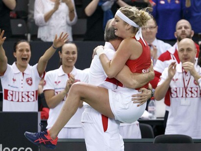 Felicidad absoluta en el equipo suizo tras eliminar a Francia