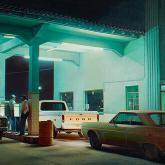Robert Gniewek, Pemex station, agua prieta (detail), 2016. Courtesy of Louis K. Meisel Gallery