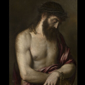 Ecce Homo, Tiziano, Vecellio di Gregorio, Óleo sobre pizarra, 69 x 56 cm | 1 cm – 3 mm grosor, 1547. Madrid, Museo Nacional del Prado