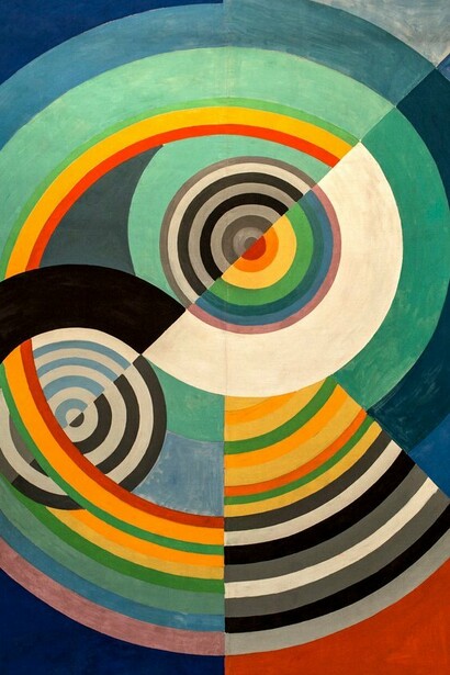 "Ritmo n°3, decoración para el salón de las Tullerías", óleo sobre lienzo, Robert Delaunay, 1938
