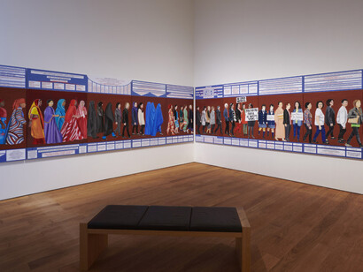 Various artists, Seven paintings – Seven encounters, ehxibition view. Courtesy of Mudam 