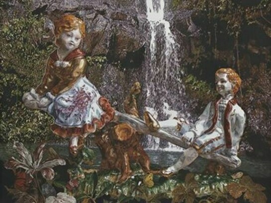 Mathew Weir, Gathering Evidence, 2012, Oil on canvas mounted on board, 60.5 x 45.5 cm