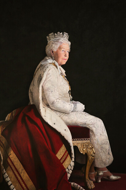 Richard Stone; Retrato de la reina Isabel II, 2015 (detalle)