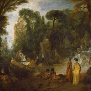 Fête in a Park, 1712 - 1713. Oil on canvas, 47.2 x 56.9 cm. Courtesy of Museo del Prado