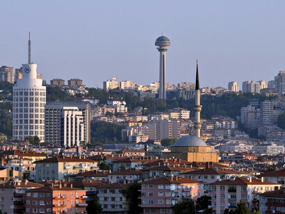 Vista aérea de Ankara, sede del poder turco
