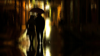 Mientras tanto, una lluvia torrencial nos envolvía