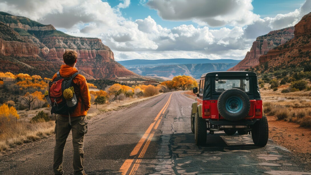 Alone on the road, chasing freedom and possibility—because the human urge to move has always been more instinct than choice