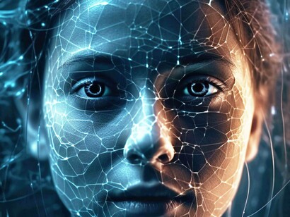 Volto di donna con tecnologia futuristica generata dall'IA: "Potrebbe essere che il tentativo di costruire l’IA come un’intelligenza capace di riprodurre le facoltà più evidenti dell’intelligenza umana si è rivelato, sin dall’inizio, una meta, se non impossibile, almeno troppo ambiziosa da raggiungere attraverso macchine concepite e progettate come sistemi complicati"