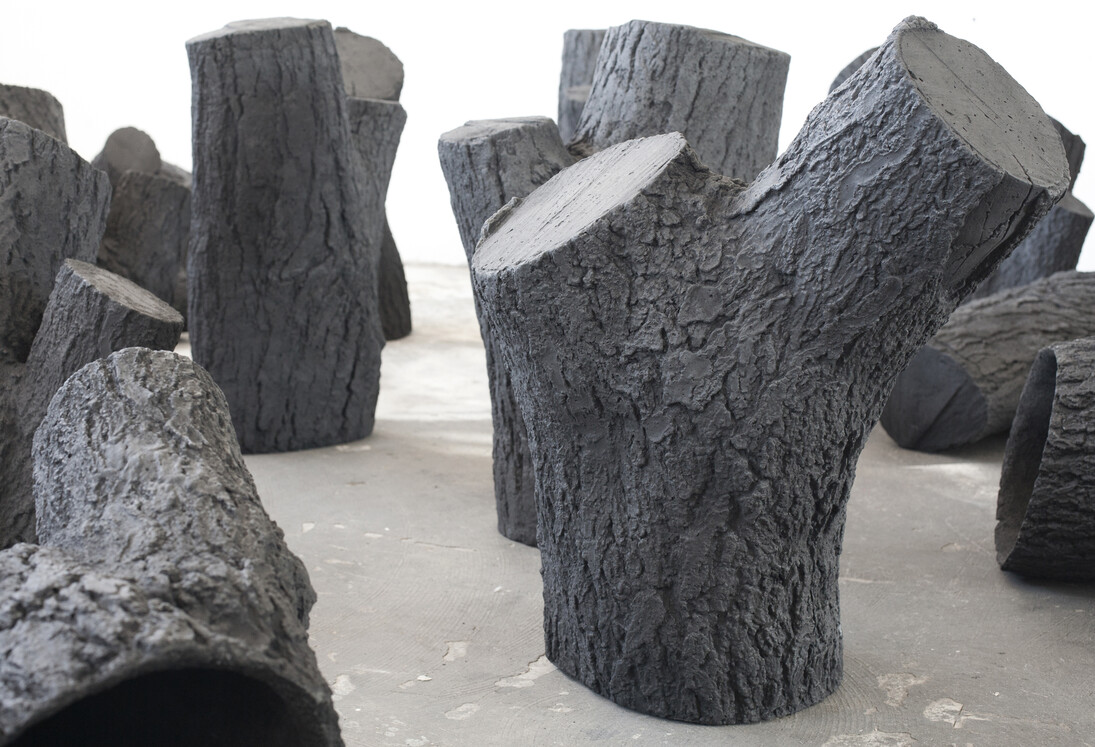 Michele Mathison, Landscape (detail), 2013,
Charcoal and acrylic resin, Copyright Michele Mathison, Courtesy Tyburn Gallery