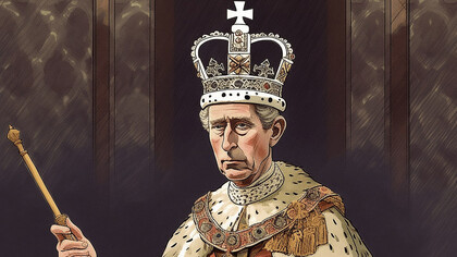 King Charles coronation crown illustration