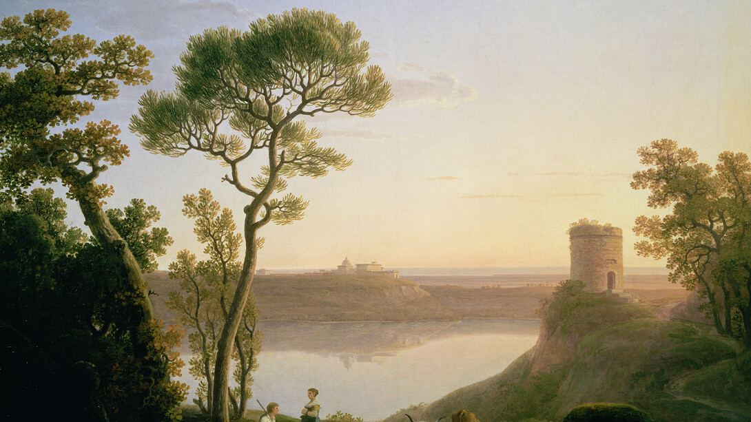 Jacob More, Lake Albano with Castle Gandolfo, 1787, oil on canvas © The Fleming Wyfold Art Foundation