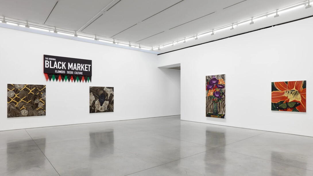 Jammie Holmes, Morning thoughts, exhibition view. Courtesy of Marianne Boesky Gallery