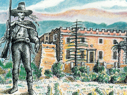 Castello di Bauso - Francobollo di Eros Donnini