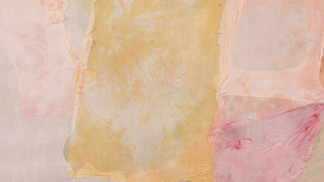 Arashi Inverted, Detail, 2014, Hand-dyed silk, 45 x 36 in. 
