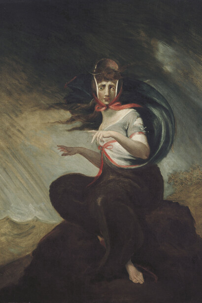 Die wahnsinnige Kate, 1806/07 Öl auf Leinwand,
91,8 x 71,5 cm
Freies Deutsches Hochstift, Frankfurter Goethe-Museum, Inv.Nr. IV- 1955-007
© Freies Deutsches Hochstift / Frankfurter Goethe-Museum, Foto: Ursula Edelmann