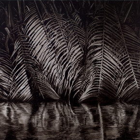 Stefan à Wengen, The Mission (in der Mitte der Nacht beginnt der neue Tag), 2015, acrylic on linen, 180 x 260 cm