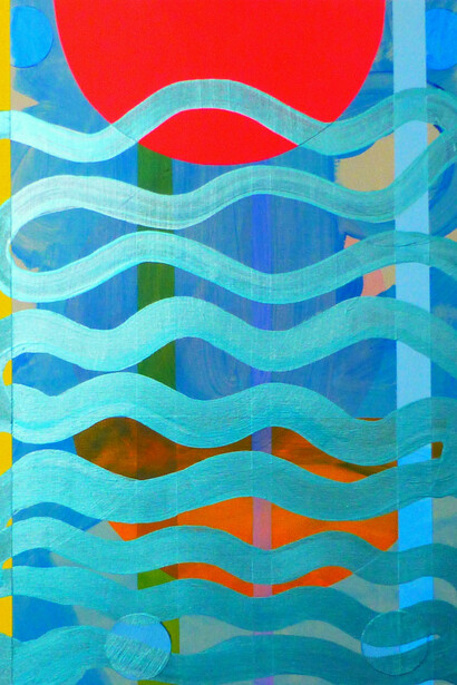 Melissa Staiger, Expansion III, acrylic on panel, 24 x 34 inches, 2015