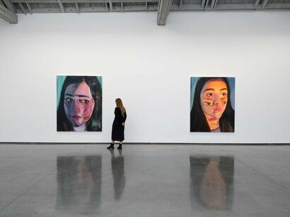 Jenna Gribbon, Like looking in a mirror, exhibition view. Courtesy of David Kordansky Gallery