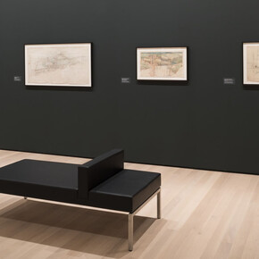 Frank Lloyd Wright at 150, Exhibition view. Courtesy of MoMA