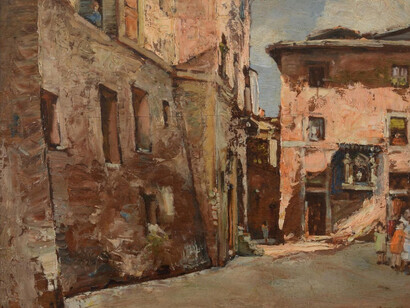 Carlo Alberto Petrucci, Vicolo del Cipresso, 1937, Museo di Roma in Trastevere