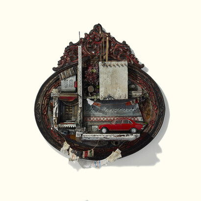 Hafez creates intricate installations, hanging as a series of wall displays