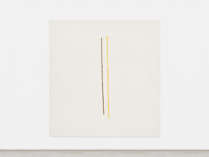 Florian Meisenberg, From the series: Being blonde with insufficient funds (transpirations of a virgin), 2014, oil on canvas, Edition: N/A, 290 x 276 x 4 cm. Courtesy of Mendes Wood DM, São Paulo