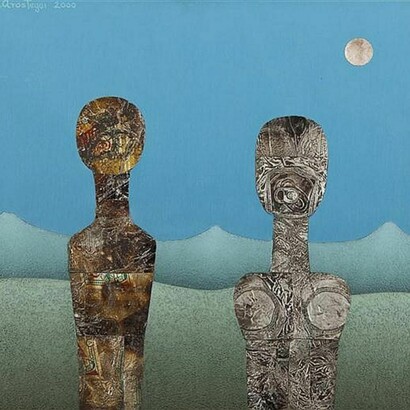 Alejandro Aróstegui, Pareja nocturna, 2000, técnica mixta