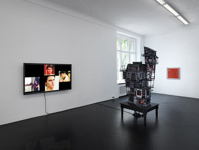 Richard Hawkins, Featuring 13 flamboyant fiends, exhibition view. Courtesy Galerie Buchholz