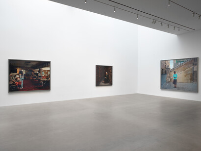 Jeff Wall, exhibition view. Courtesy of Gagosian  