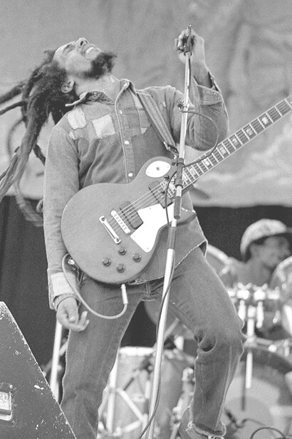 Bob Marley performing live in concert on July 6, 1980