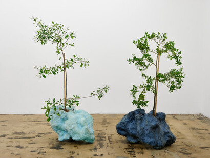 Anders Herwald Ruhwald, Sculptures for plants and people, exhibition view. Courtesy of Nina Johnson