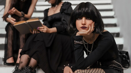 Goth-style models blending fashion with activism in striking images