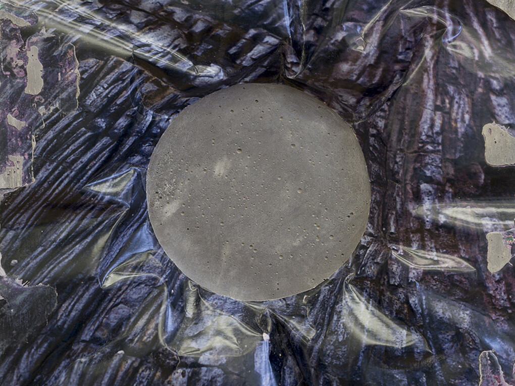 Letha Wilson, Rock Hole Punch (Hawaii Lava Black) (2014) Unique C-print, concrete cm. 33.02x27.94x2.54 (in. 13 x11 x1 )