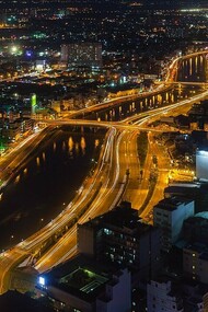 Night view of Ho Chi Minh City, Vietnam from Bitexco Financial Tower