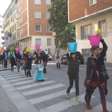 Inaugurazione della Casa delle donne di Milano, con corteo in omaggio all’acqua sorgente di vita